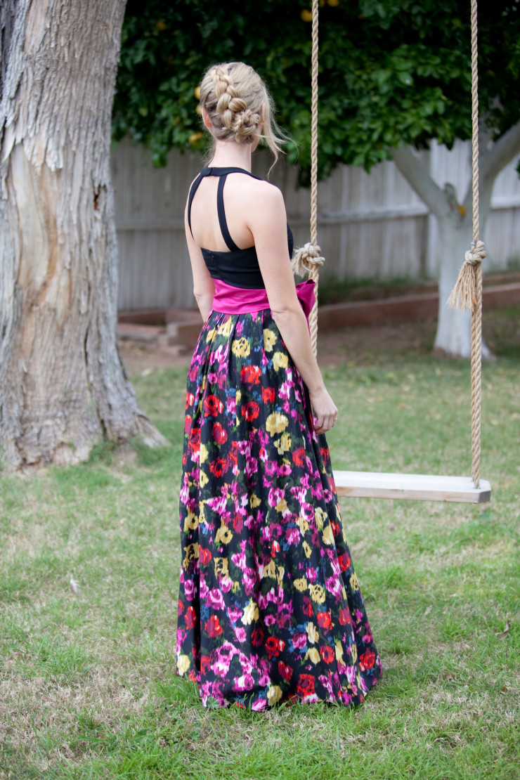 open back maxi dress