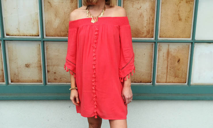 coral tunic