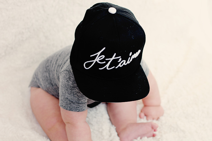 black baby baseball cap
