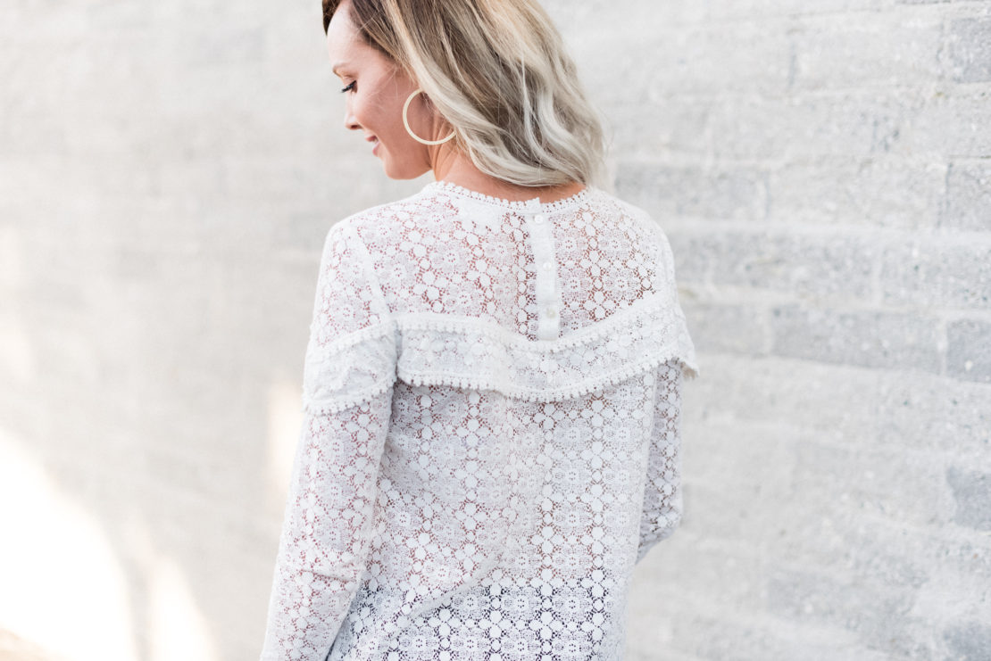 white lace blouse