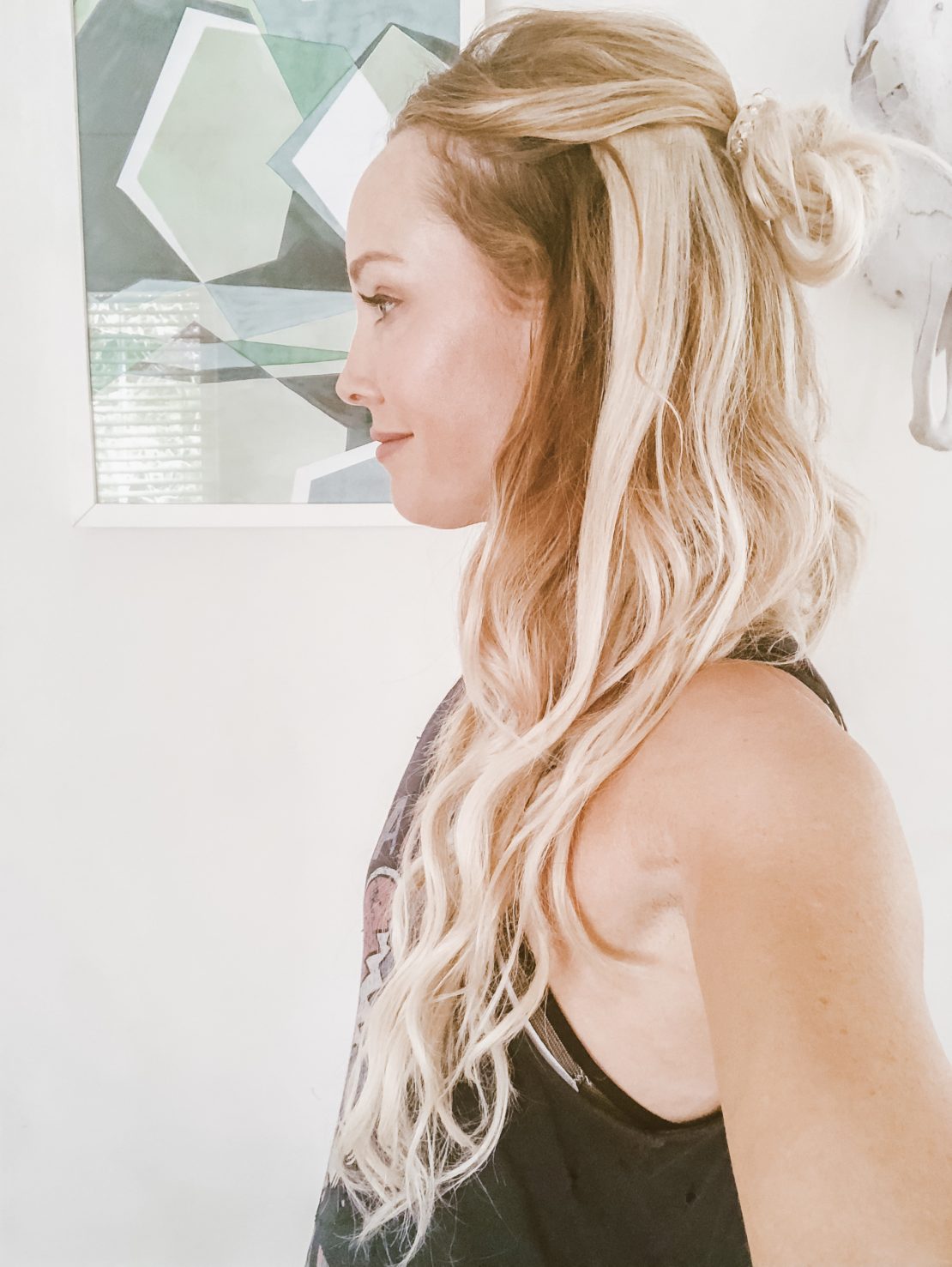 beach waves with hair rollers